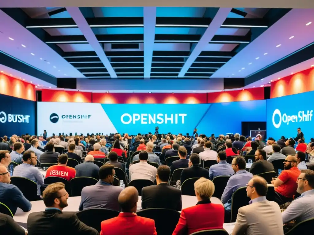 Una animada conferencia de tecnología opensource con la plataforma de containerización OpenShift