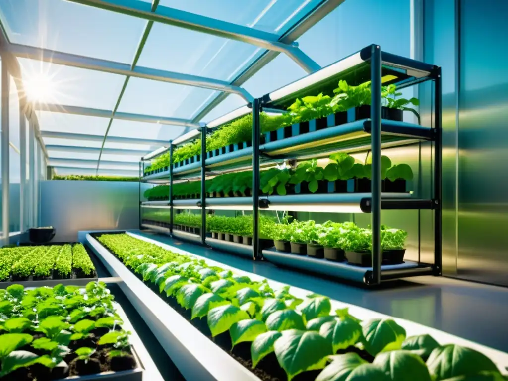 Avanzada tecnología open source para agricultura urbana en un entorno futurista y sostenible