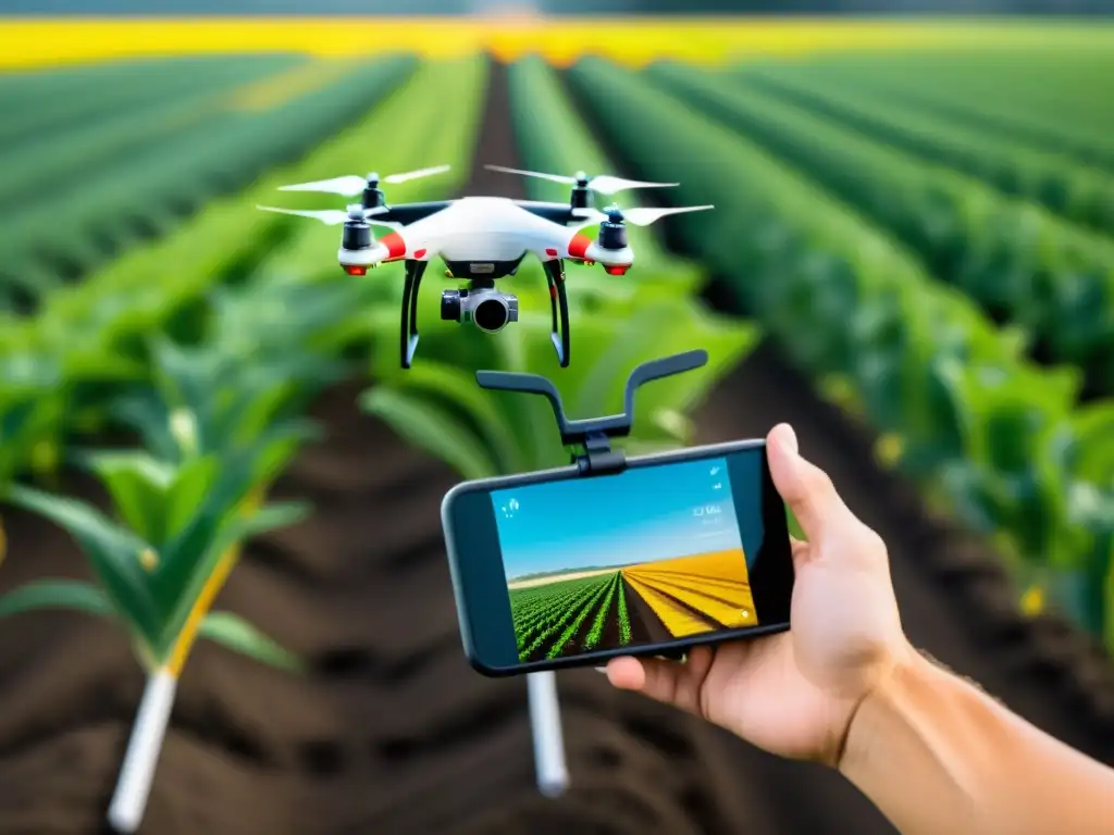 Agricultura 4 Avanzada tecnología IoT de código abierto para agricultura con sensores, drones y app de riego, integrando innovación en la agricultura