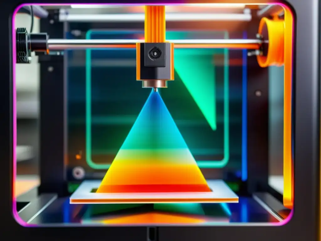 Avanzada impresión 3D de código abierto en acción, mostrando seguridad y precisión en la creación de estructuras complejas