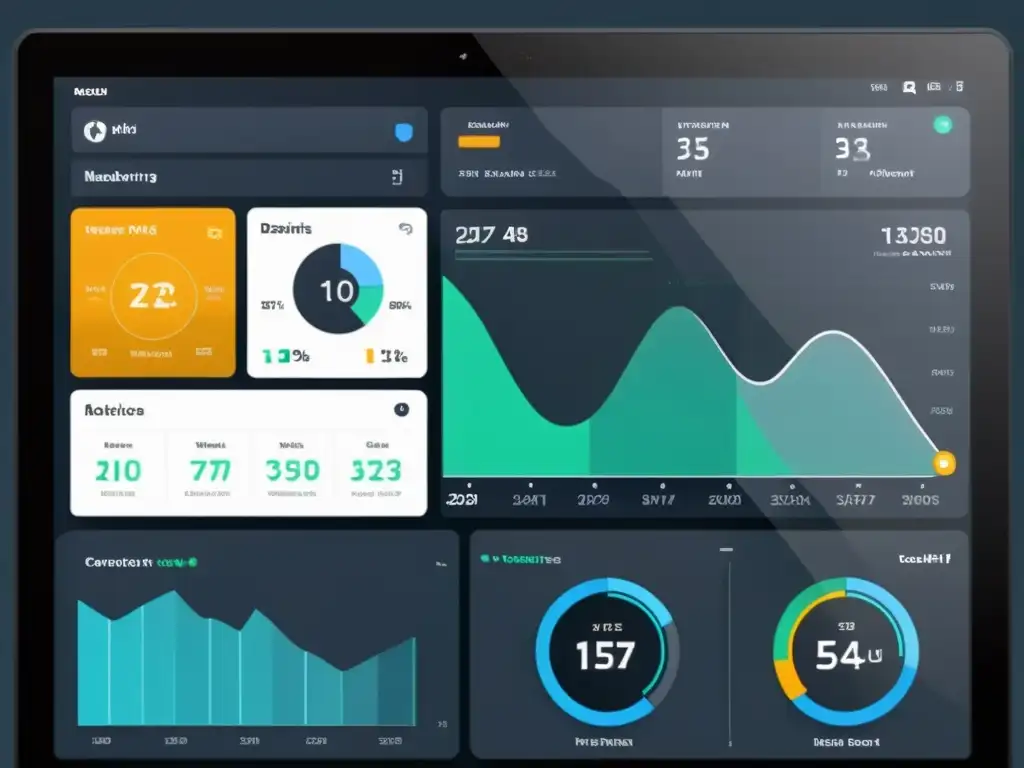 Visualización avanzada de datos en un panel futurista