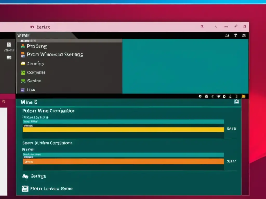 Configuración avanzada para optimización de Linux para juegos en pantalla de computadora, con diseño moderno y profesional