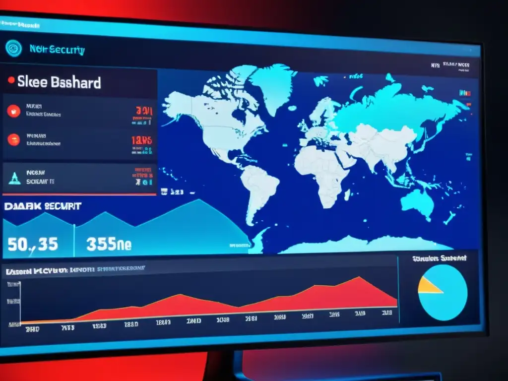 Implementación de un avanzado panel de seguridad de red con gráficos detallados y alertas en tiempo real