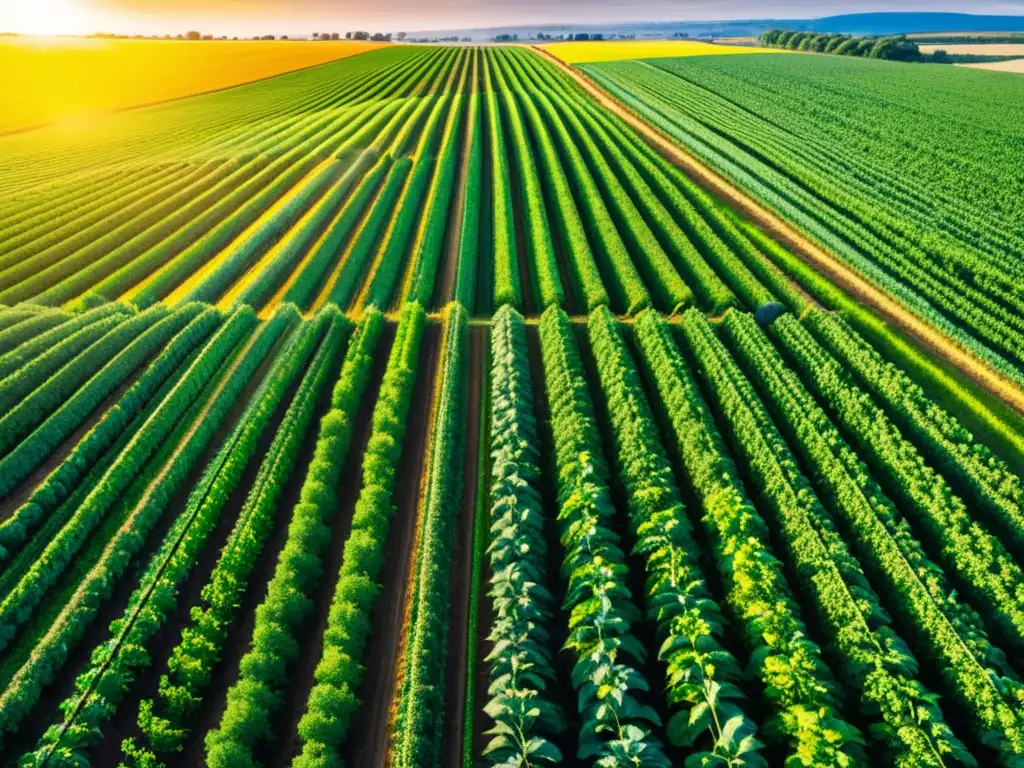 Campo agrícola tecnológico: innovación sostenible Campo agrícola exuberante con tecnología IoT de código abierto integrada, innovando en la agricultura sostenible