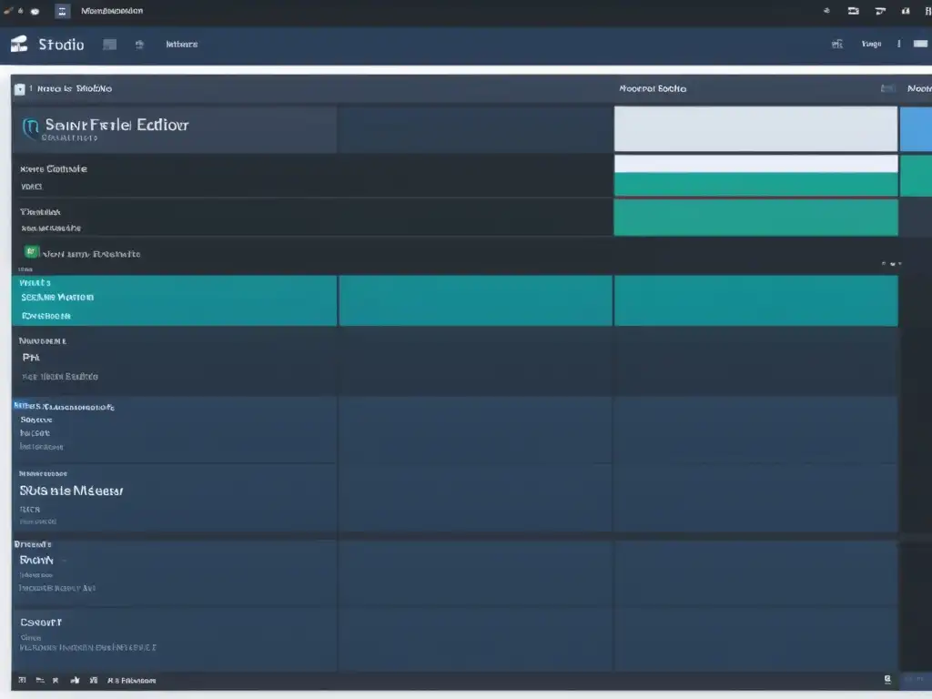 Captura detallada del moderno y amigable IDE de RStudio, el mejor IDE para ciencia de datos con R, resaltando sus paneles y herramientas