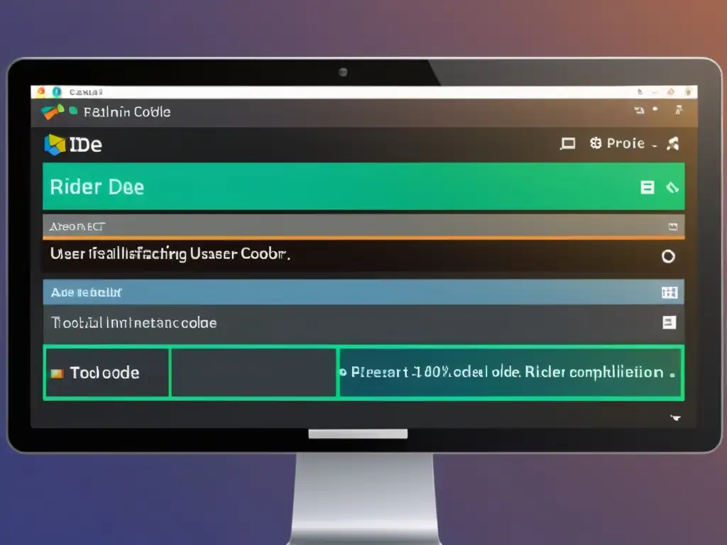 Captura de pantalla detallada de la interfaz del IDE Rider de JetBrains para 