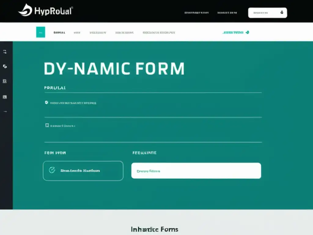 Captura de pantalla de un formulario dinámico en Drupal con diseño moderno y colores vibrantes