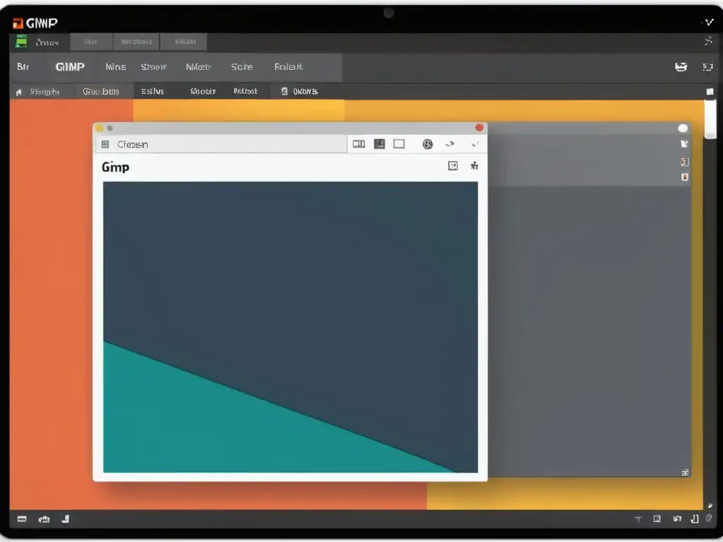 Captura de pantalla de GIMP con herramientas y opciones visibles