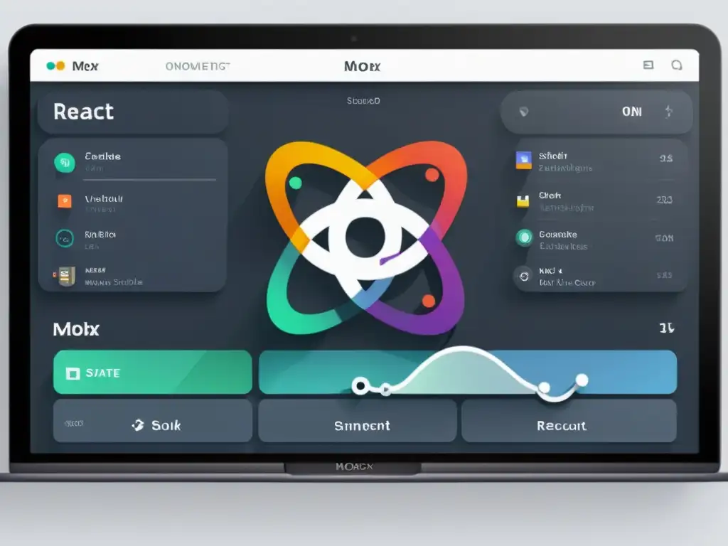 Captura de pantalla de una interfaz elegante y moderna de una aplicación React con gestión de estados simplificada con MobX