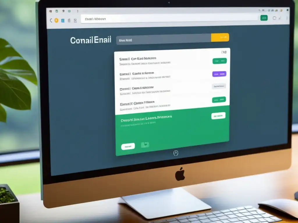 Captura de pantalla de un moderno cliente de email de código abierto con diseño innovador y eficiente para audiencia profesional y educativa