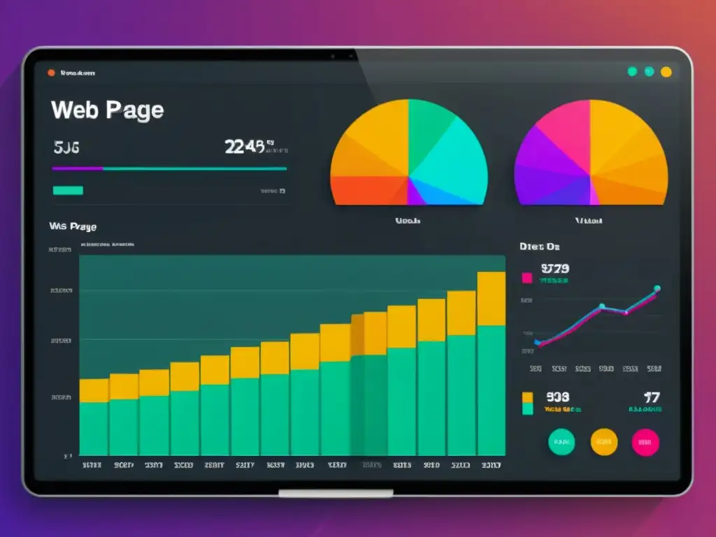 Captura de pantalla de página web con visualizaciones de datos interactivas realizadas con D3