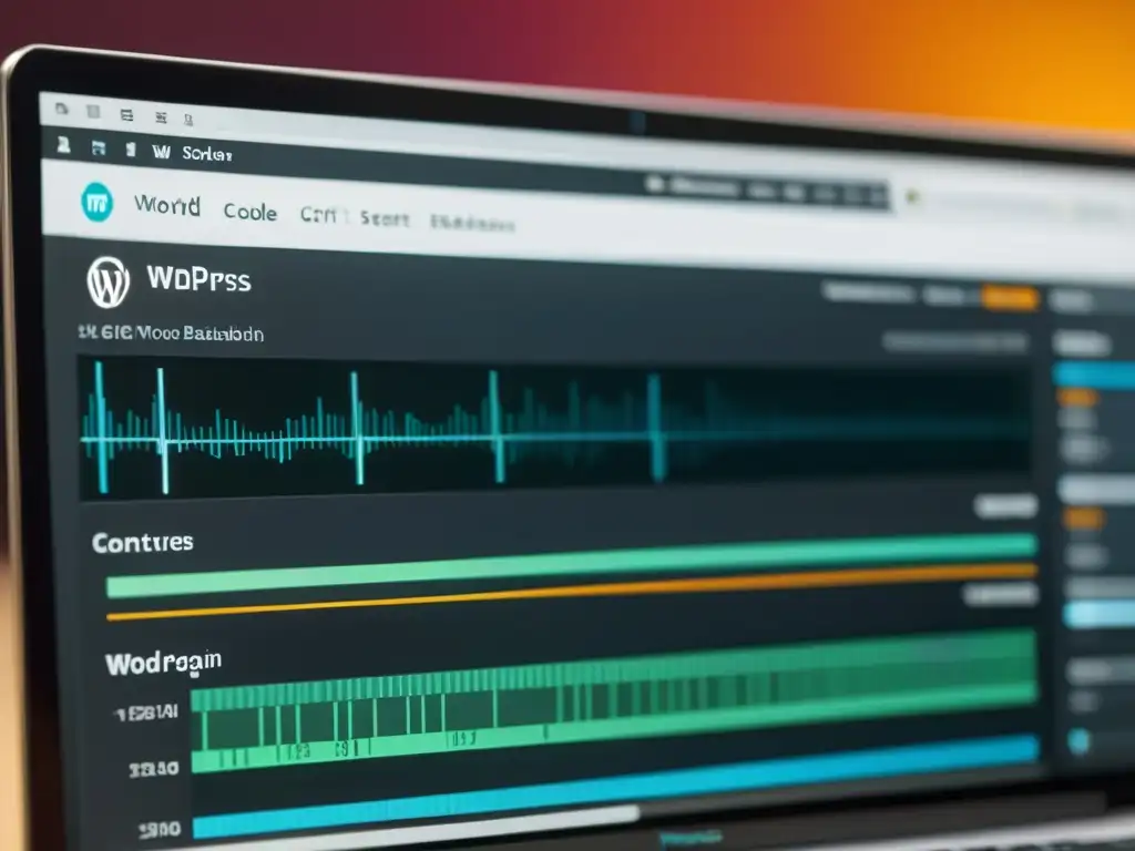 Captura de pantalla en 8k del panel de WordPress con integración de control de versiones Git, transmitiendo profesionalismo y modernidad al utilizar Git con WordPress