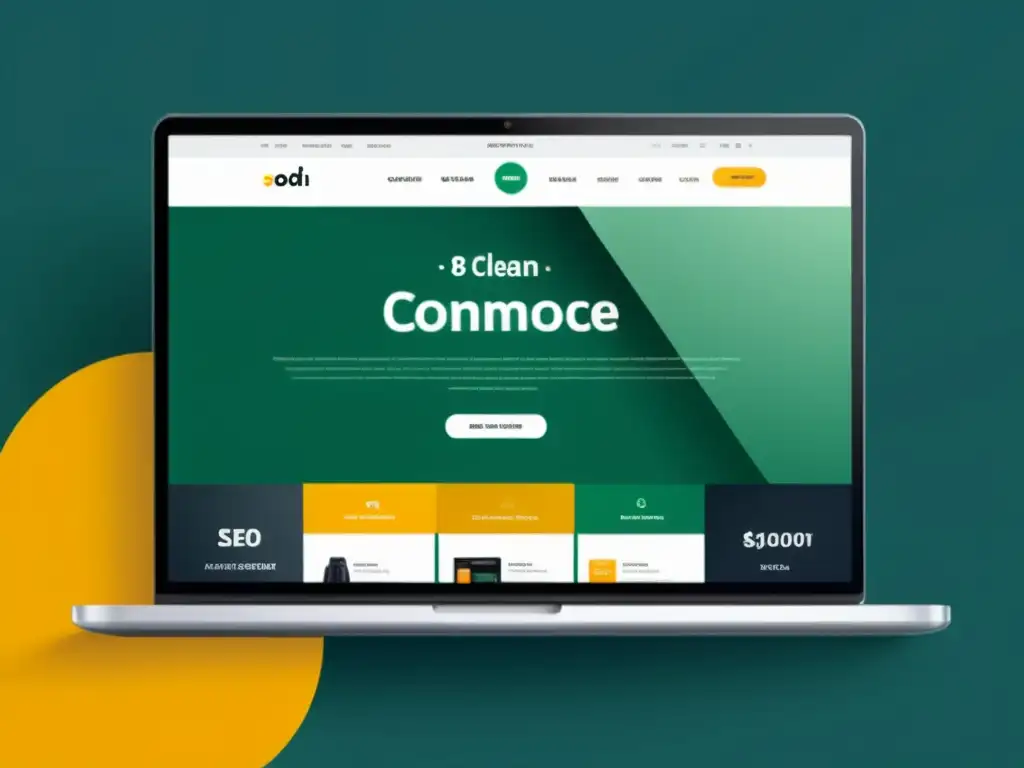 Captura de pantalla de una web de ecommerce moderna y elegante con las mejores prácticas SEO para ecommerce
