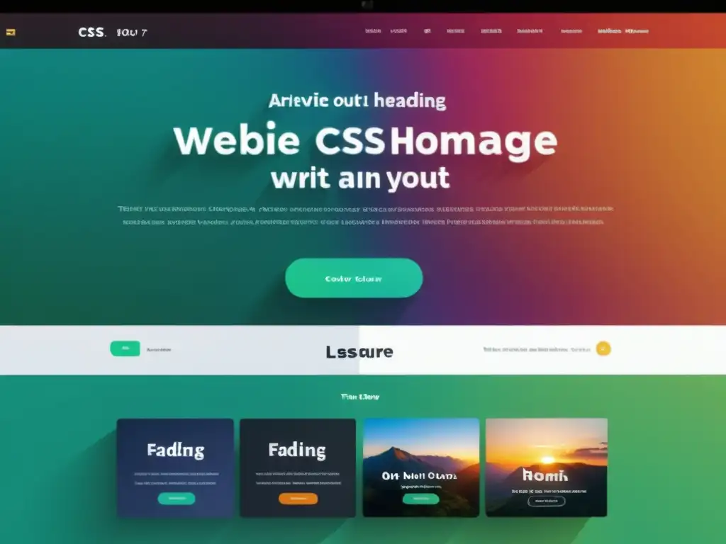 Captura vibrante y educativa de una página web con animaciones CSS sorprendentes