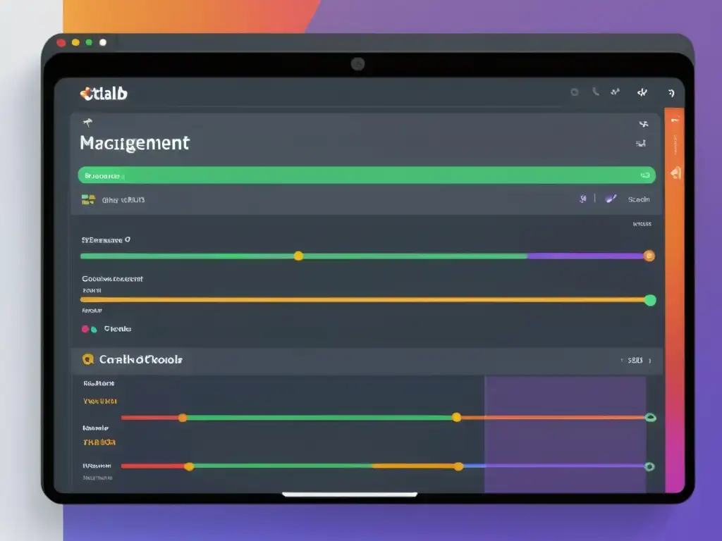 Comparativa GitLab vs GitHub: Detallada imagen 8k de sus interfaces y herramientas de gestión de proyectos, colaboración y control de versiones