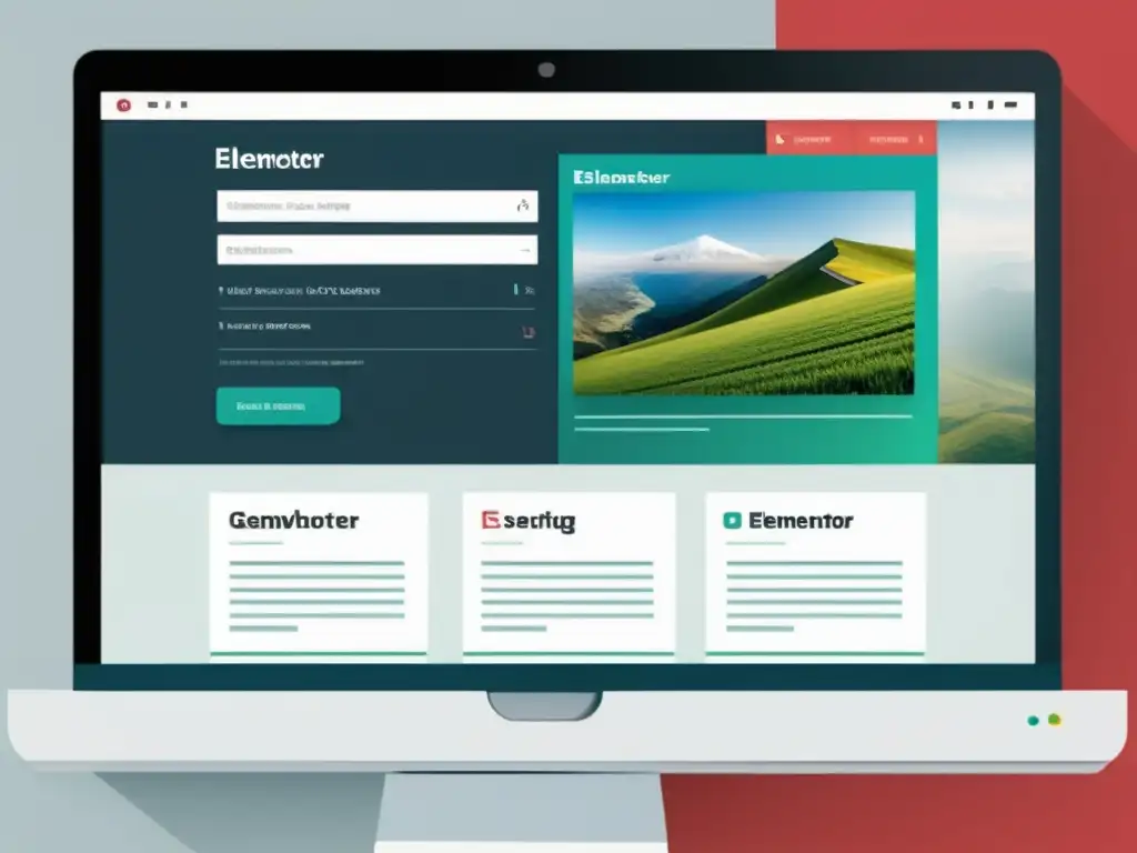 Comparativa Elementor vs Gutenberg WordPress: Imagen de alta resolución con las interfaces de Elementor y Gutenberg, destacando sus características