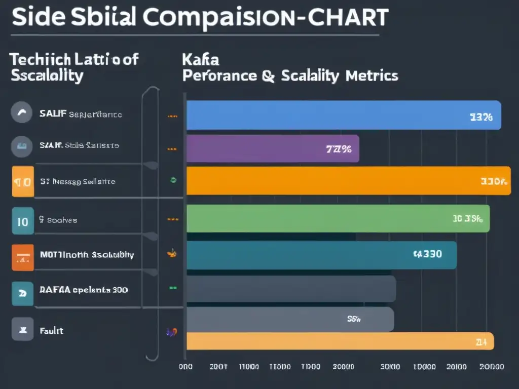 Comparativa RabbitMQ vs Kafka: Gráfico detallado de especificaciones técnicas y rendimiento