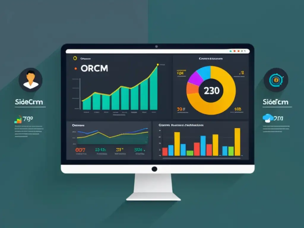 Comparativa de OroCRM con otras herramientas de automatización, mostrando gráficos detallados y su interfaz vibrante