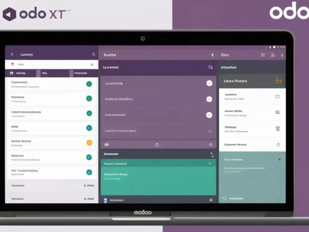 Comparativa Odoo ERPNext código abierto: Imágenes de alta resolución muestran interfaces de usuario lado a lado, resaltando funcionalidades clave y diseño moderno y amigable para el usuario