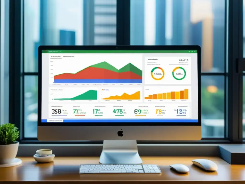 Comparativa Matomo vs Google Analytics: Pantallas con atractivos gráficos analíticos y entorno profesional