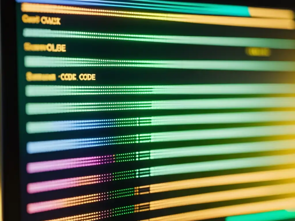 Comparativa de preprocesadores CSS: Código vibrante en pantalla, detallado y moderno de Sass y LESS