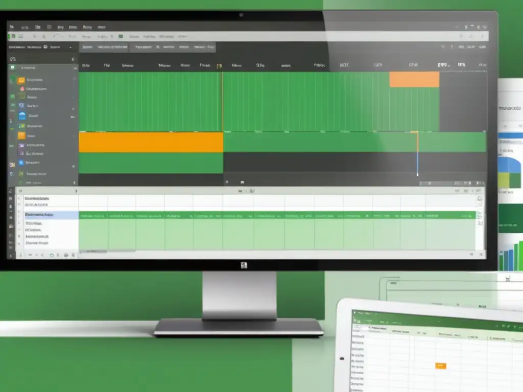 Comparativa rendimiento LibreOffice software: Imagen detallada de interfaces de software con gráficos y documentos complejos en edición en tiempo real