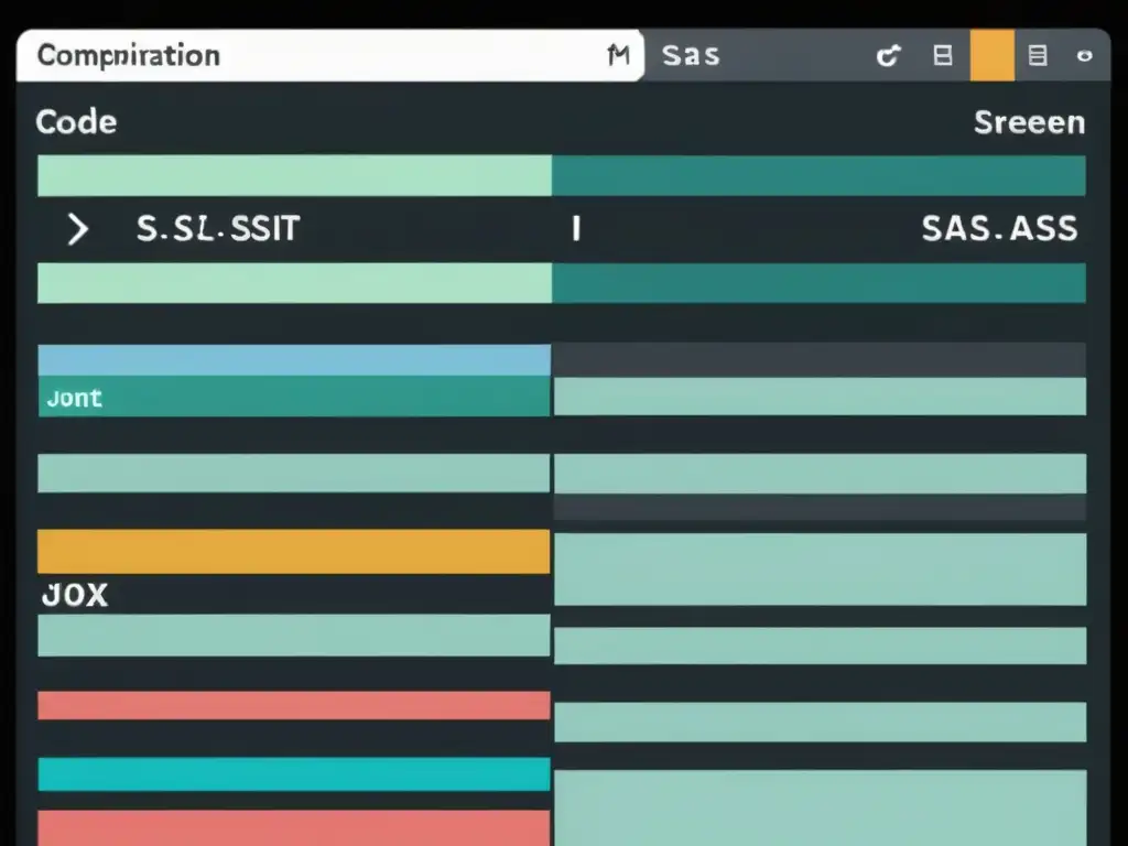 Una comparativa visual de código en Sass y LESS resaltando diferencias