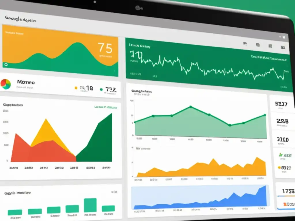 Una comparativa visual entre Matomo y Google Analytics, mostrando interfaces modernas con gráficos detallados y vibrantes