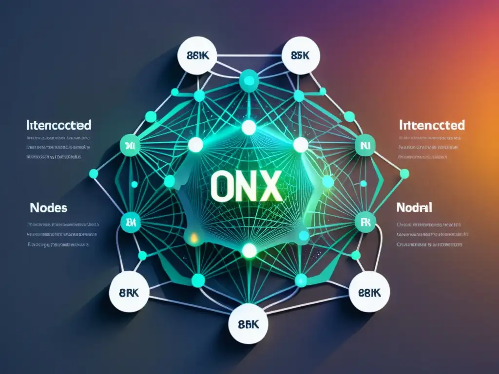 Complejidad y avance en la compatibilidad modelos IA entre frameworks, representado en una red neuronal futurista y vibrante en 8k