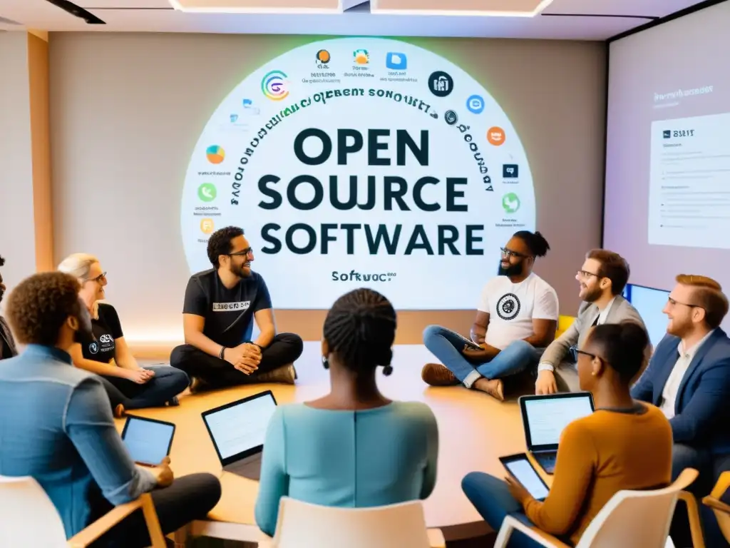 Una comunidad diversa y acogedora discute sobre open source