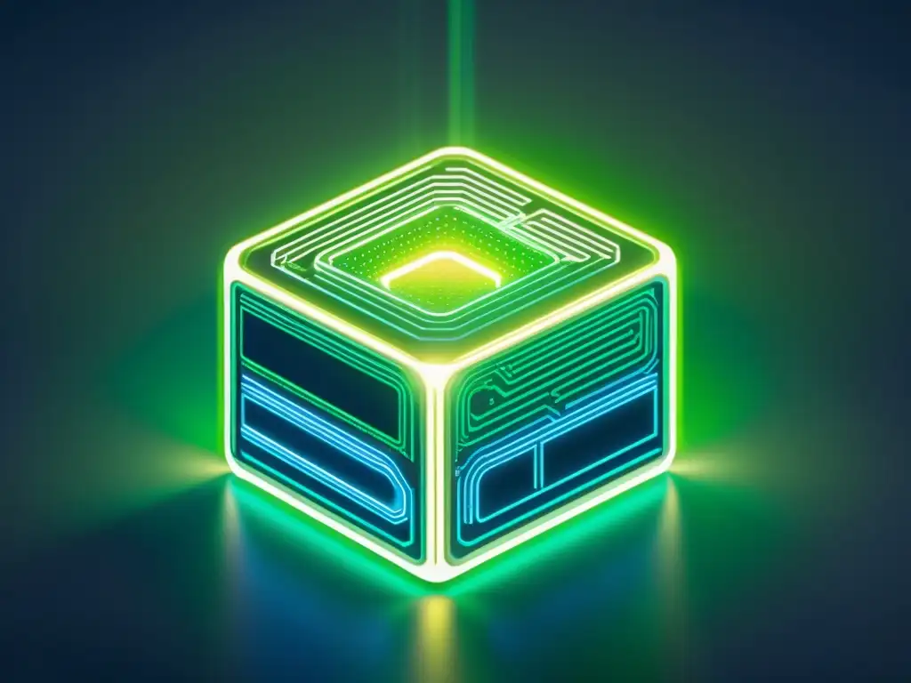 Docker container seguro: protección digital ultradetallada Un contenedor Docker seguro rodeado por un escudo digital brillante, con líneas de código que lo protegen