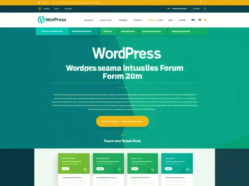 Creación de foro integrado en WordPress con diseño vibrante y moderno, que destaca la integración perfecta del foro con el sitio web