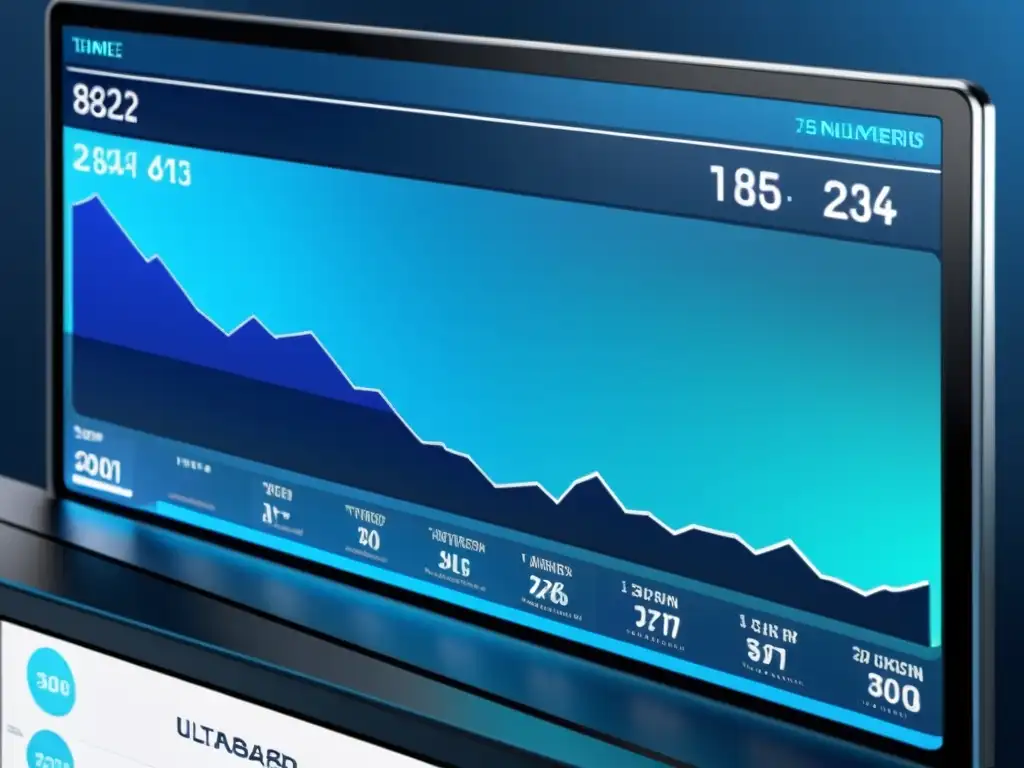 Una visualización dinámica de datos de series temporales en un elegante panel, transmitiendo eficiencia y análisis avanzado