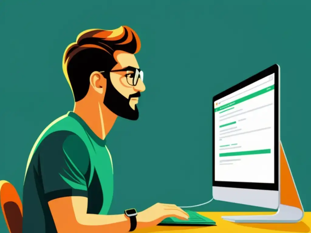 Desarrollador inmerso en código con MonoDevelop