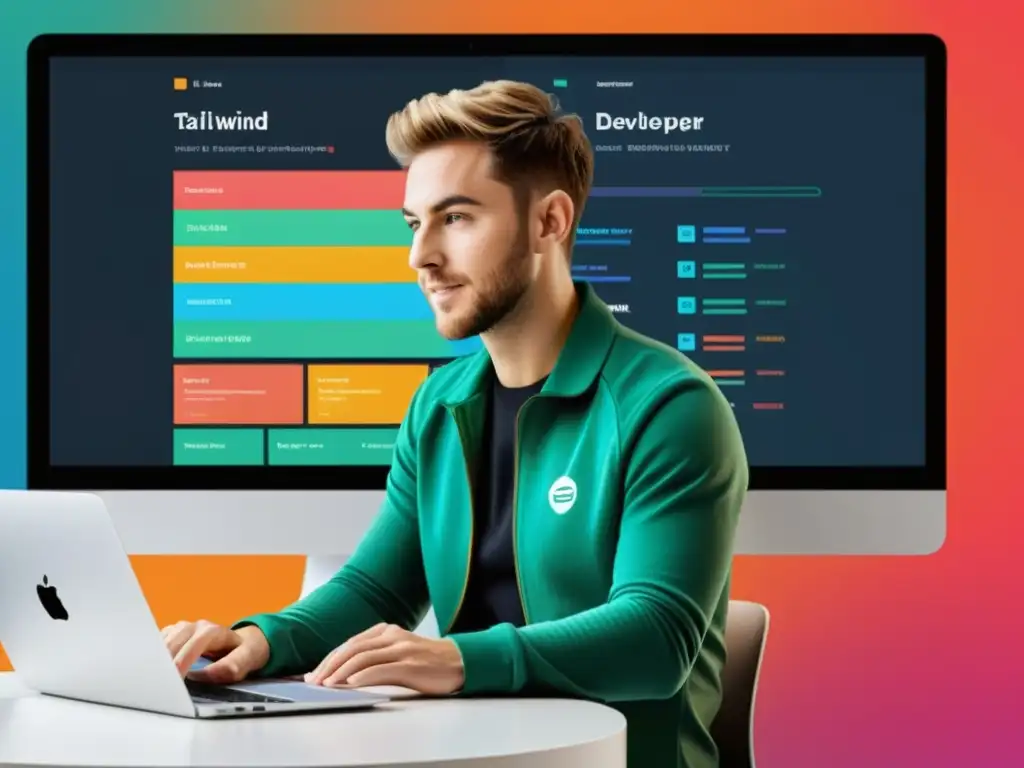 Desarrollador web utiliza Tailwind CSS para eficiencia y diseño moderno