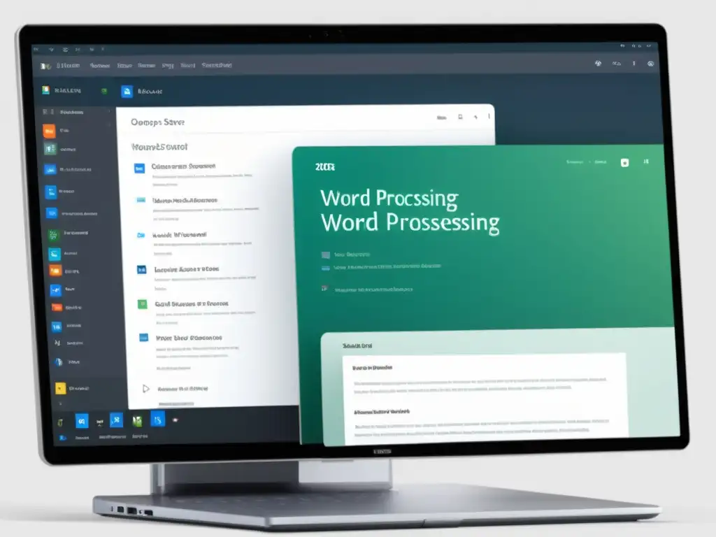 Comparación detallada de interfaces de procesadores de texto open source, destacando sus características únicas y diseño innovador