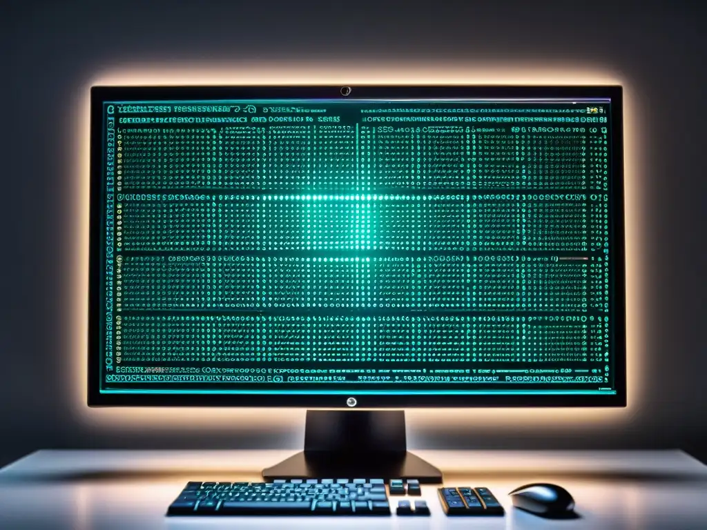 Detalle de código abierto en pantalla de computadora con seguridad cibernética