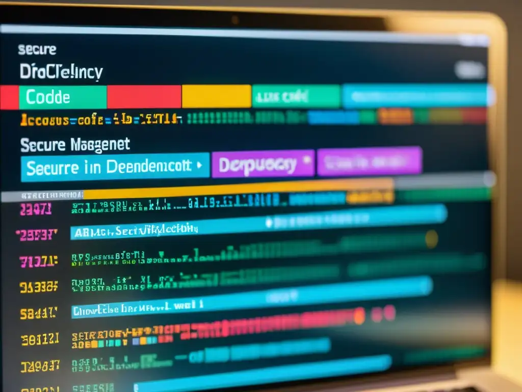 Detalle de código con gestión segura de dependencias en proyecto de código abierto, destacando mejores prácticas en seguridad informática