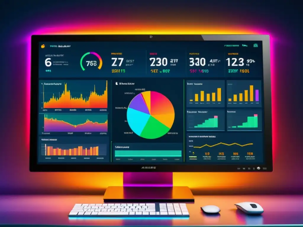 Detalle de monitor con análisis forense de firewalls open source y visualizaciones dinámicas de tráfico de red