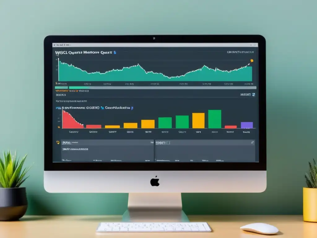 Detalle de monitor con consulta MySQL y métricas de análisis de rendimiento