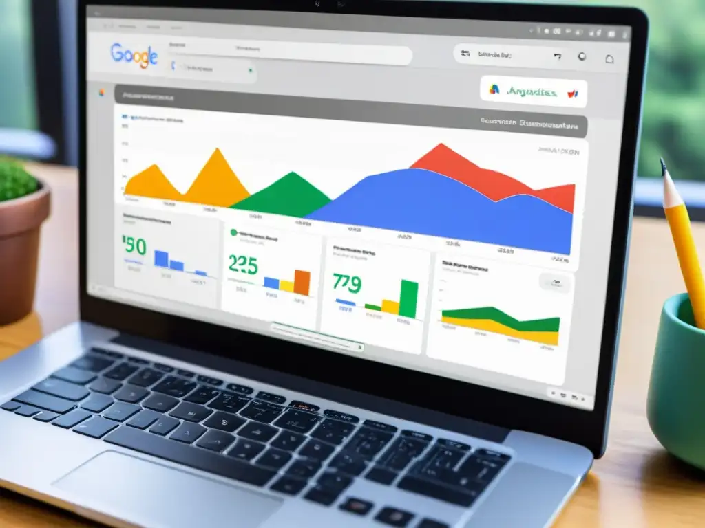 Detalle de pantalla de Google Analytics mostrando métricas de ecommerce en Shopify