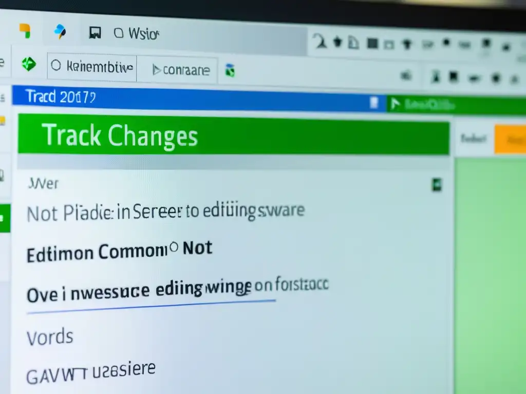 Detalle vibrante de pantalla de LibreOffice Writer con errores comunes suites ofimáticas código abierto