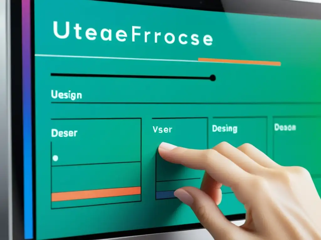 Un diseñador ajusta con precisión elementos en una interfaz minimalista, reflejando la optimización de la experiencia de usuario en software libre