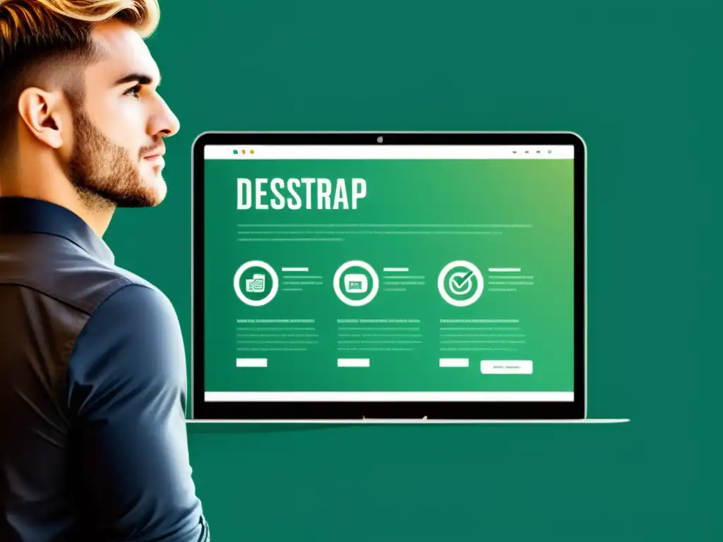 Un diseñador web profesional crea un moderno diseño responsive con Bootstrap