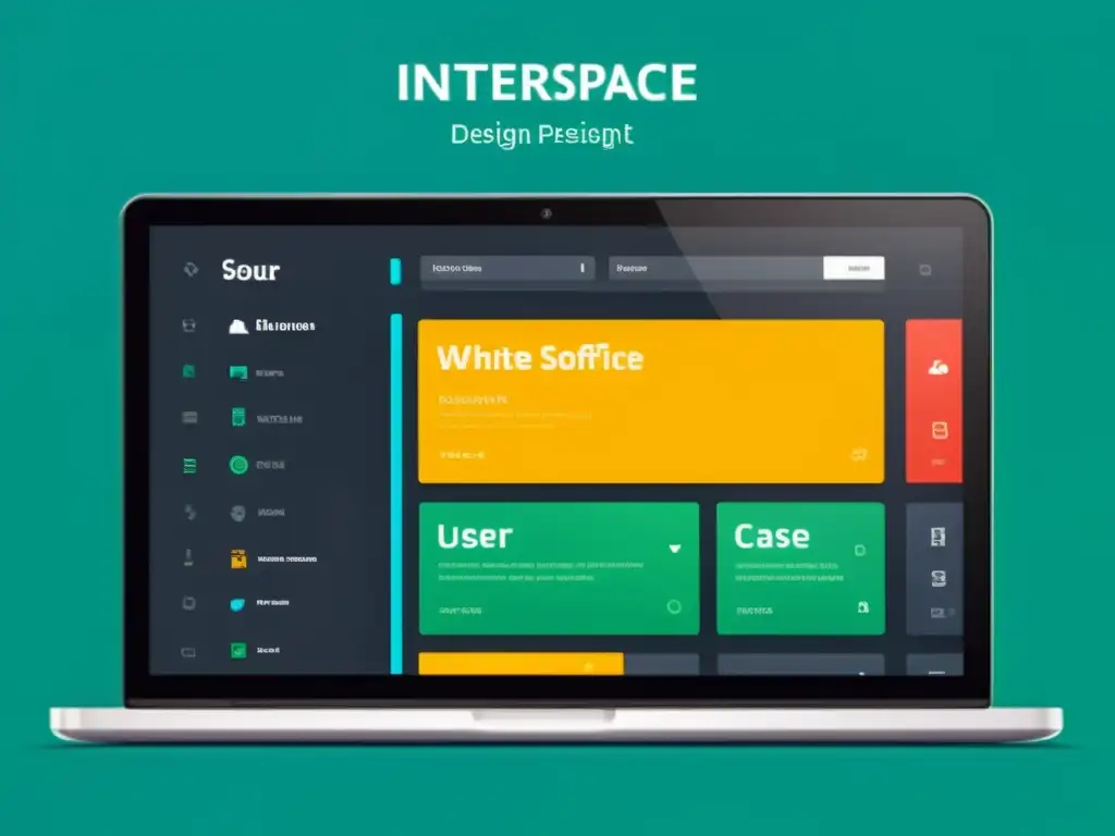 Un diseño de interfaz moderno, minimalista y vibrante, que ejemplifica el uso exitoso de software libre