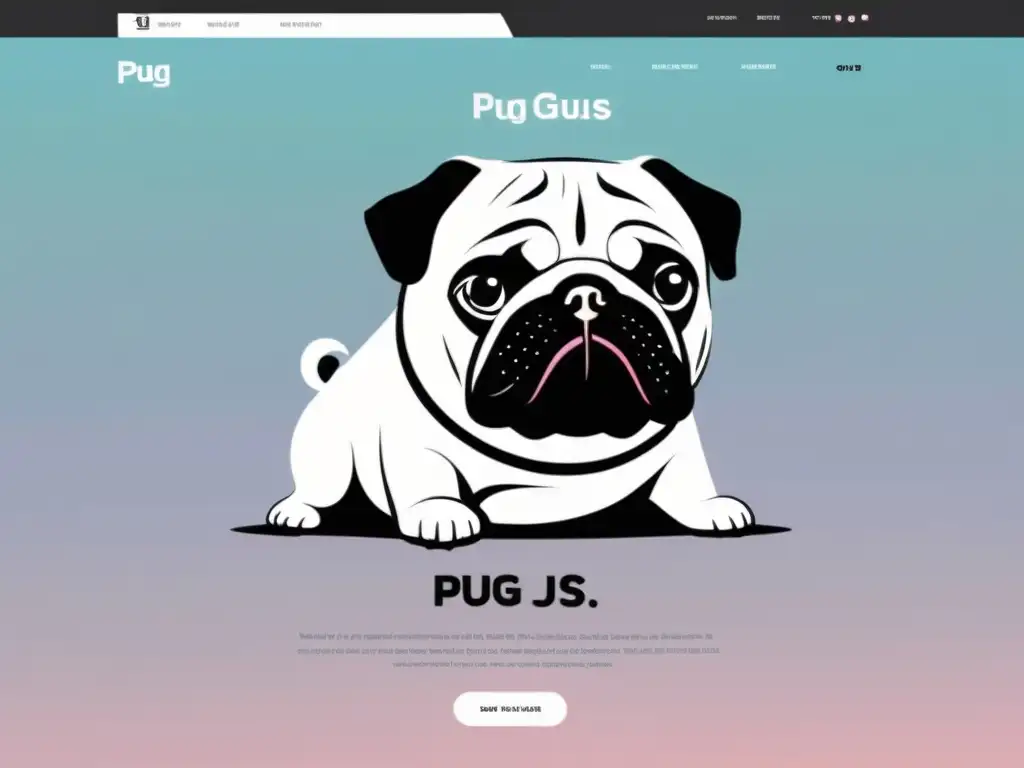 Diseño web minimalista con código Pug