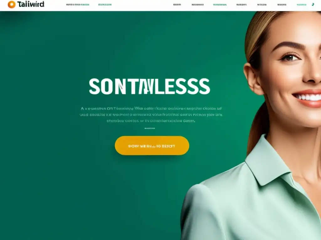 Diseño web moderno con Tailwind CSS: profesionalidad y sofisticación Un diseño web moderno y elegante que destaca las ventajas de utilizar Tailwind CSS en la creación de sitios web contemporáneos
