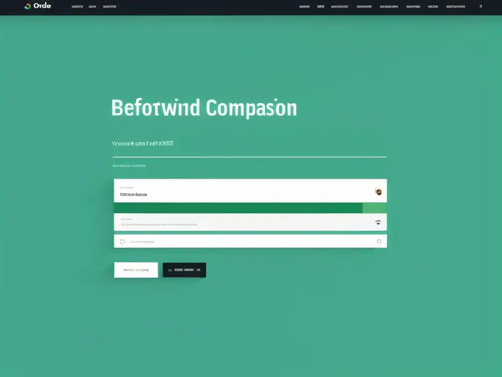 Comparación antes y después: Diseño web con Tailwind CSS Comparación de diseño web: Ventajas de utilizar Tailwind CSS para crear un sitio moderno y limpio con colores profesionales y diseño intuitivo
