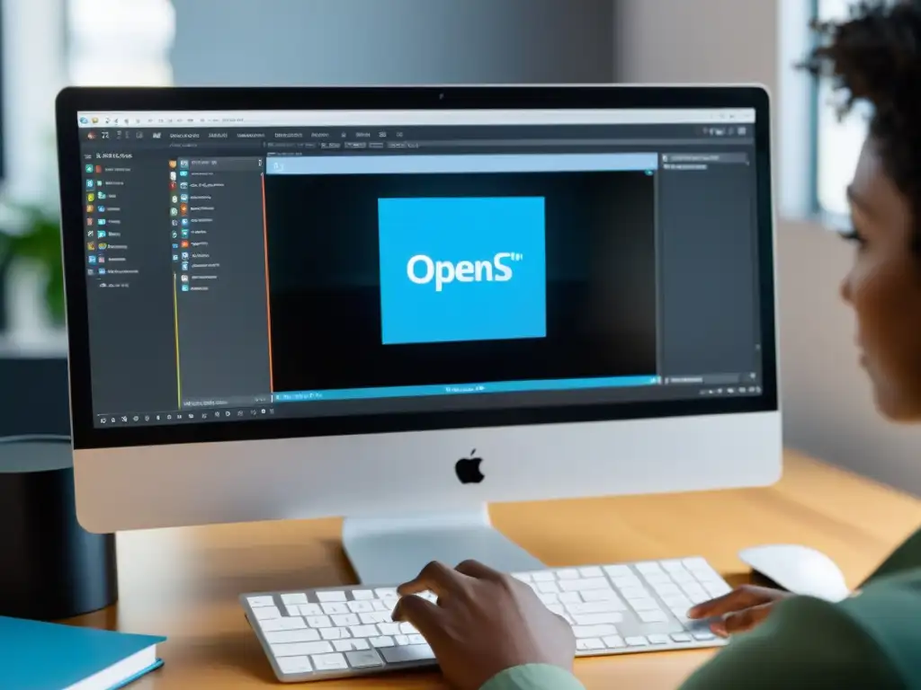 Un editor de video concentrado en su trabajo con OpenShot