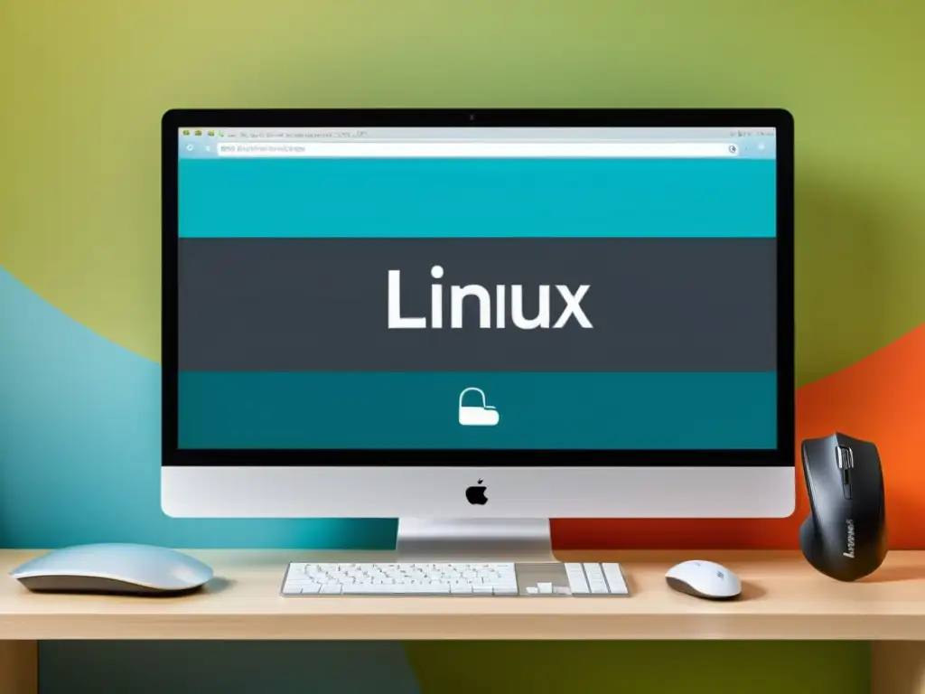 Un elegante y minimalista escritorio con Linux en uso, mostrando la evolución del sistema operativo